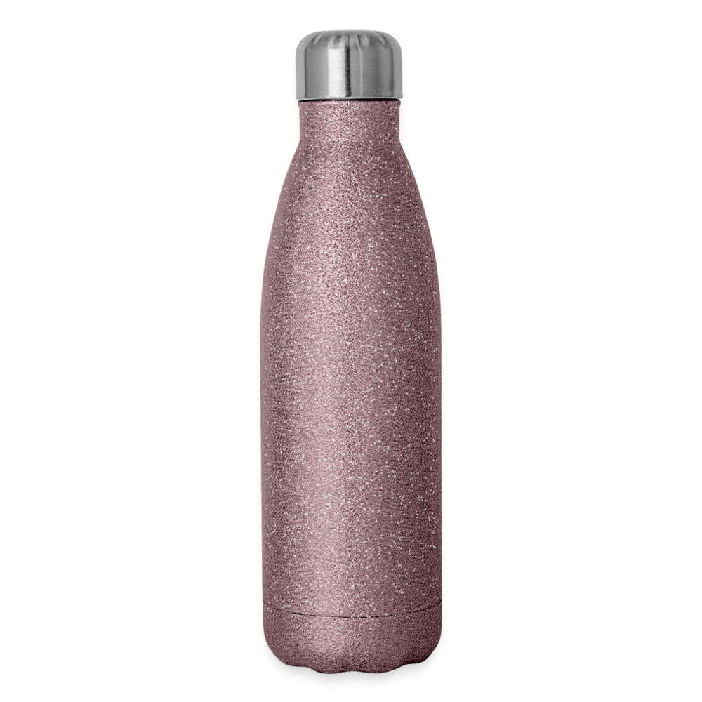 Swim Bike Run TRIATHLON Personalizable Water Bottle - pink glitter