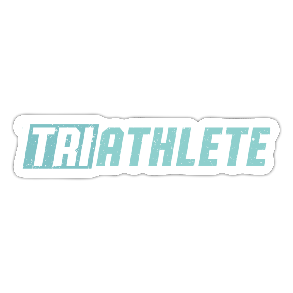 Triathlete Sticker Blue - white matte
