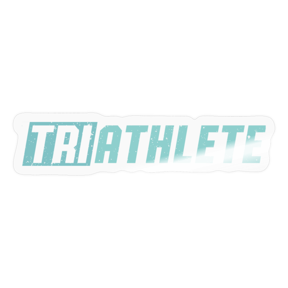 Triathlete Sticker Blue - transparent glossy