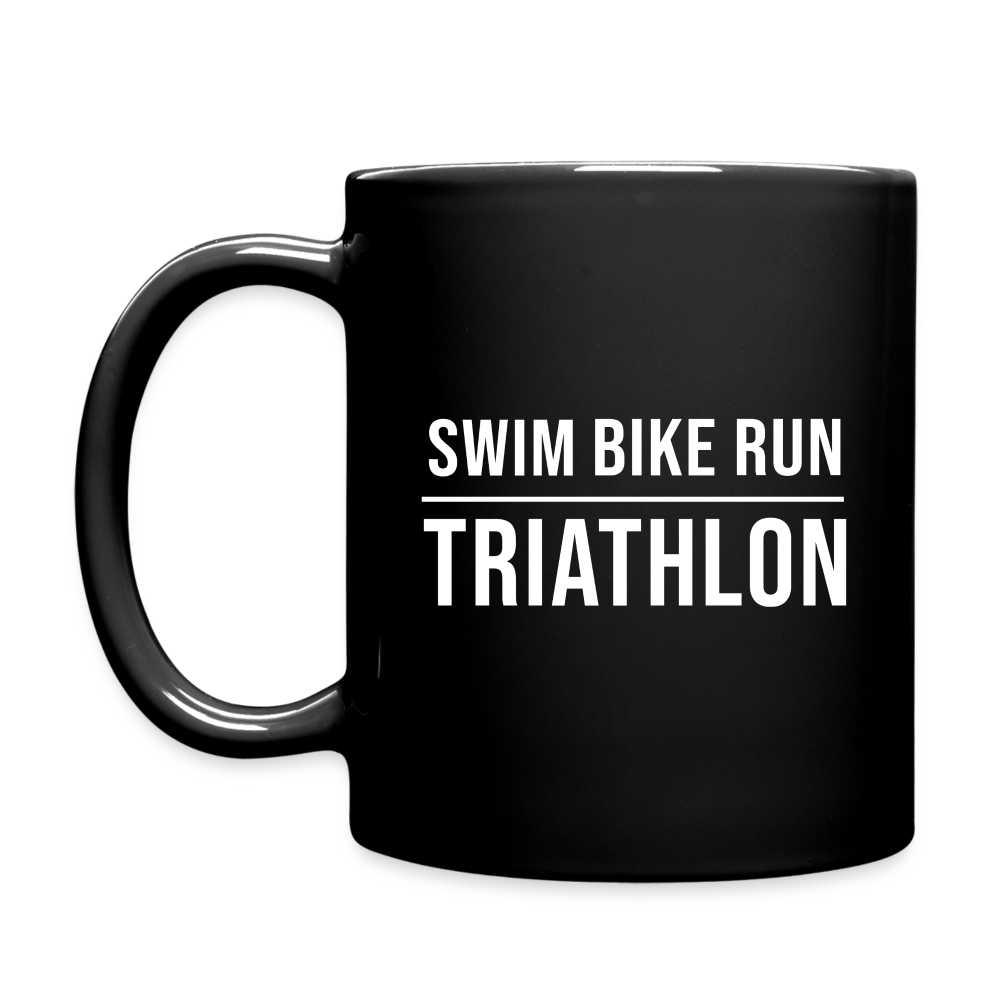 SWIM BIKE RUN TRIATHLON Coffee Mug - black