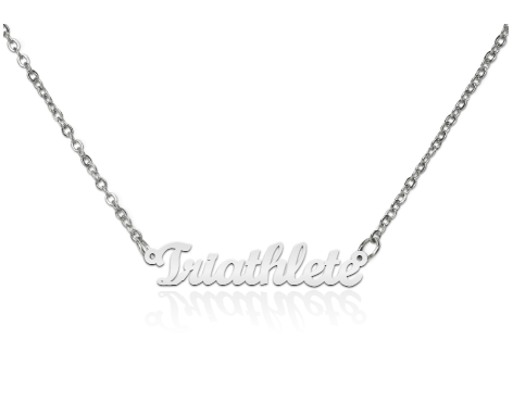 Triathlete Personalized Word Necklace or Name Necklace